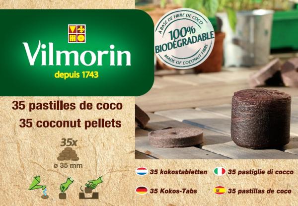 Accessoires pour semer - Pastille Coco - 35 mm - Tout en 1 (x35) - PACKAGING_RECTO